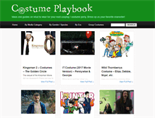 Tablet Screenshot of costumeplaybook.com